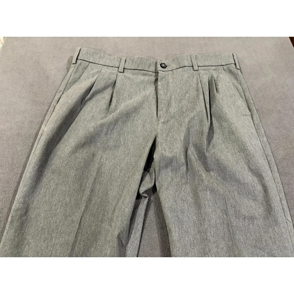Croft‎ & Barrow Chino Pants Mens 36x30 Gray Cotton Stretch Easy Care Classic Fit